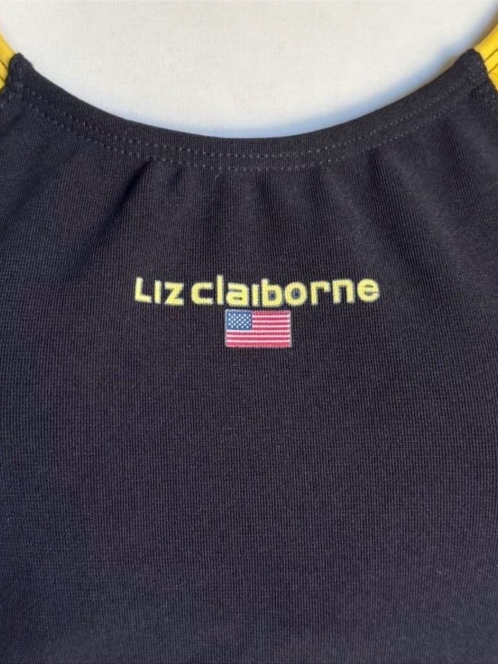 Vintage Liz Claiborne Colorblock One Piece Swimsuit - Size 12 - Picture 2 of 11
